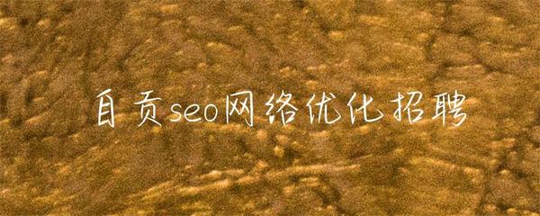 自貢seo網絡優化招聘